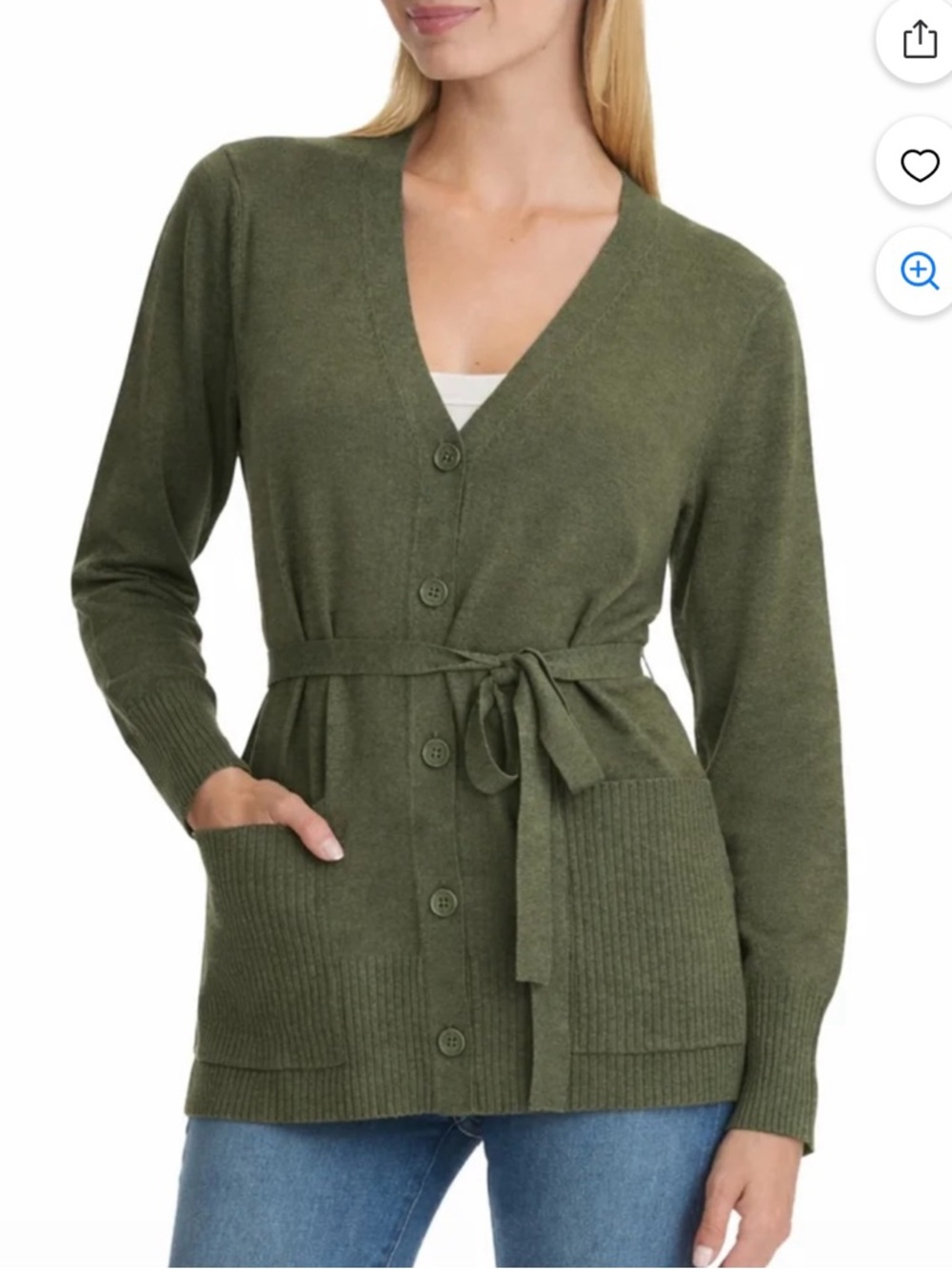Splendid Belted Cardigan Sweater – Women’s Size Large – EUC